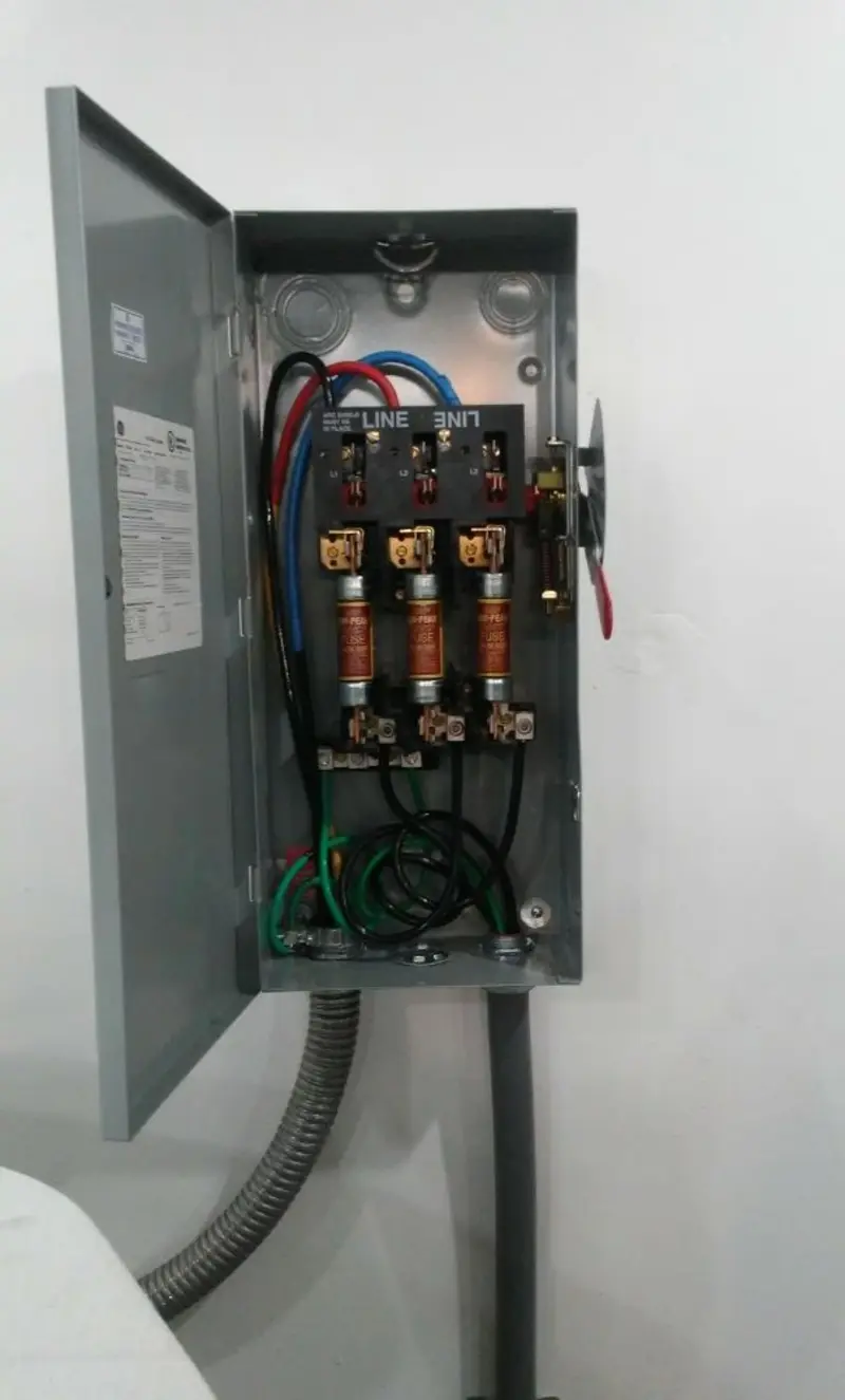 Three-phase disconnect switch installed for Electrical Wiring & Rewiring in Delanco